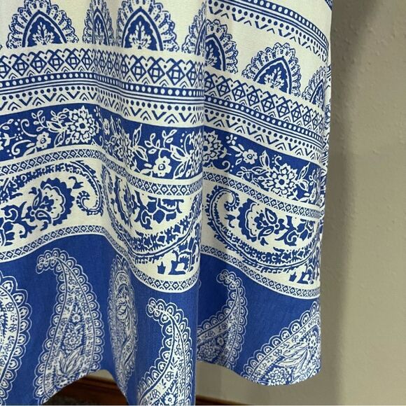 A-line swing style sleeveless paisley print mini dress - Picture 7 of 13